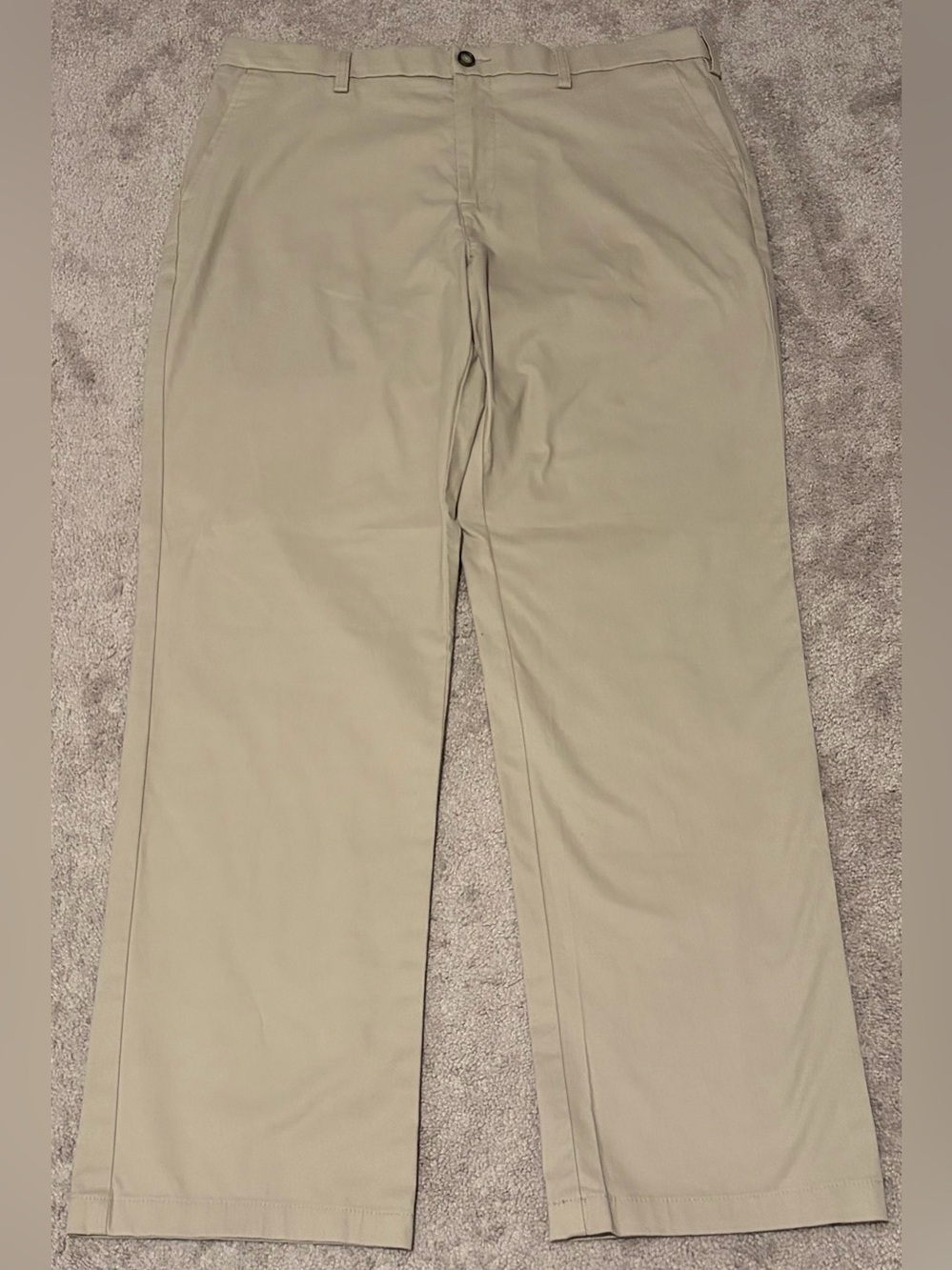 Croft & Barrow Mens 38x34 Light Khaki Pants Classic Fit Stretch Easy Care